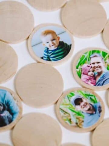 How to make a DIY memory match game using photos.