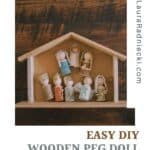 How to make a wooden peg people nativity set for Christmas.