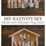 How to make a wooden peg people nativity set for Christmas.