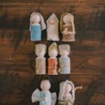 How to make a wooden peg people nativity set for Christmas.