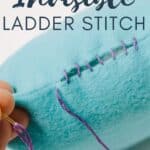 How to sew a ladder stitch.