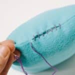 How to sew a ladder stitch.