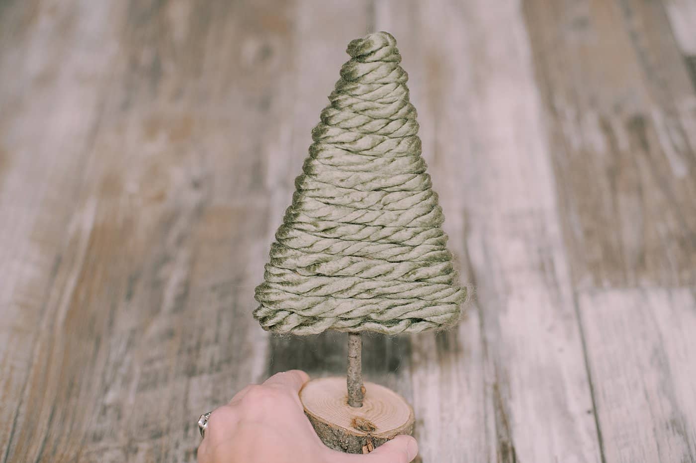 How to Make DIY Yarn-Wrapped Cardboard Trees