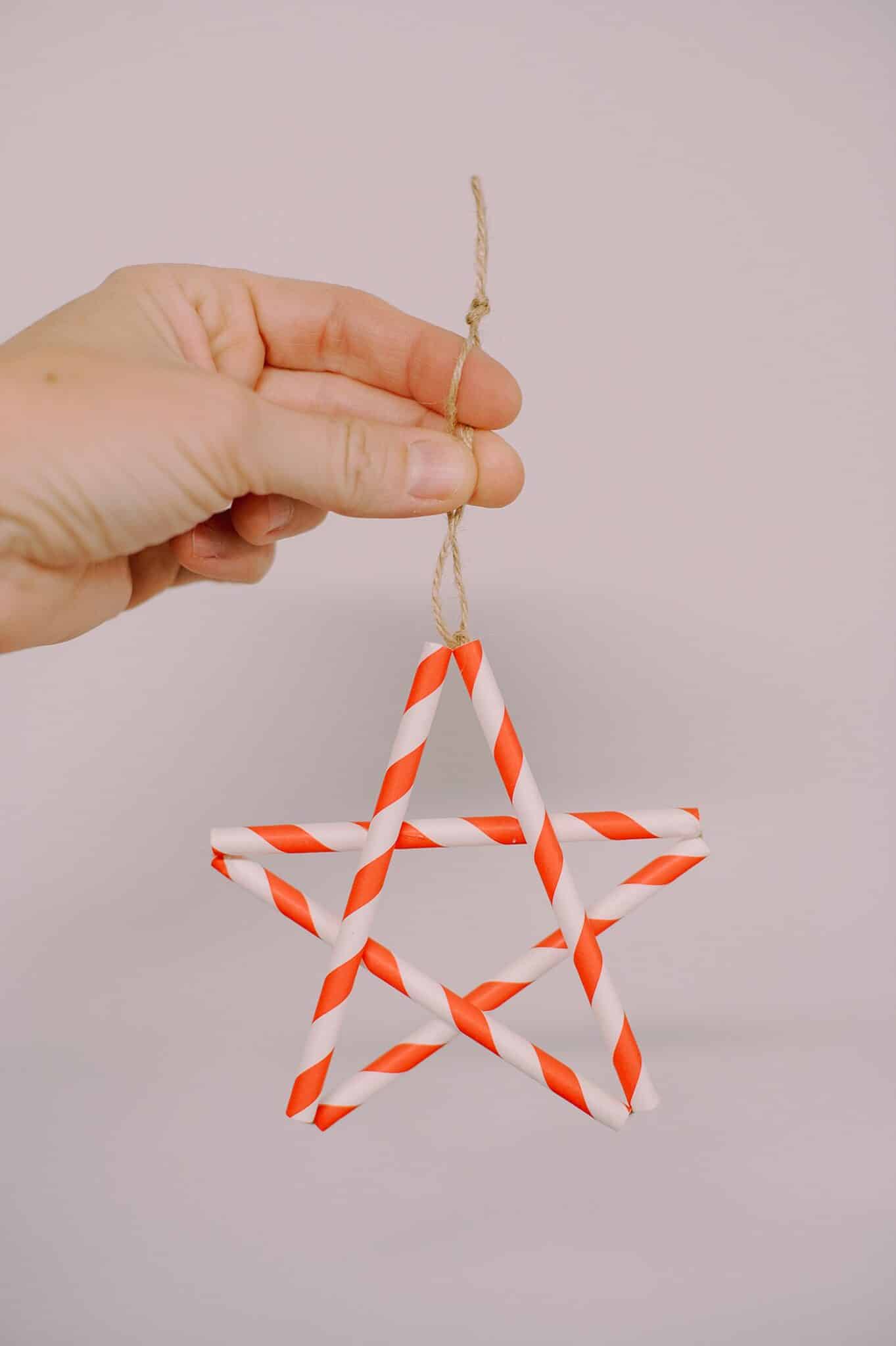 How to Make Drinking Straw Star Ornaments